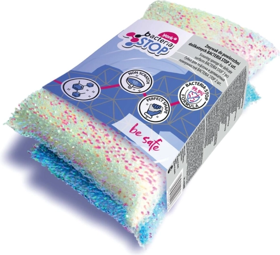Čisteće spužvice Bacteria Stop za osjetljive površine 11,5 × 7 × 3 cm, 2 kom