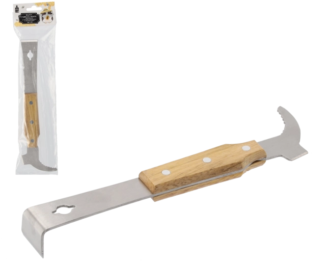 Pčelarski dlijeto od nehrđajućeg čelika s drvenom drškom i razuporom 26 cm