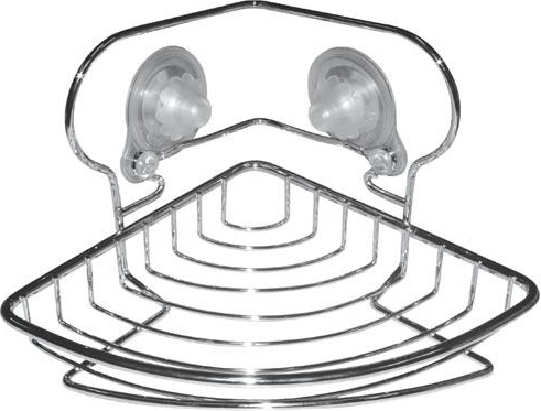 Kutna kupaonska polica 20 × 20 × 3,5 cm, krom