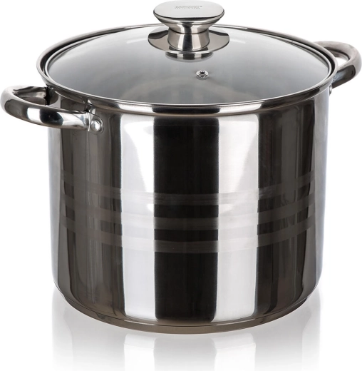 Nerezni lonac LIVING 24 cm sa staklenim poklopcem, 9 l