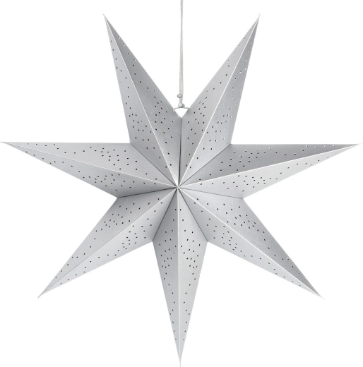 Papirnata perforirana srebrna zvijezda 60 cm