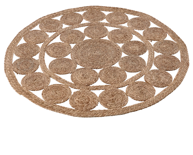 Okrugla podna prostirka od morske trave 120 cm