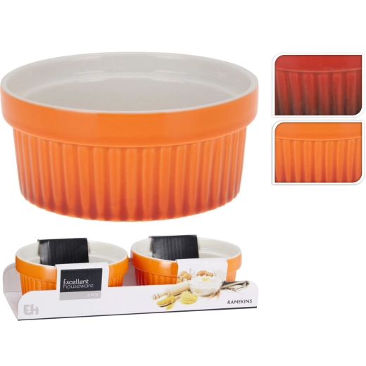 Porculanske posudice za pečenje 2 kom crvene Excellent Houseware