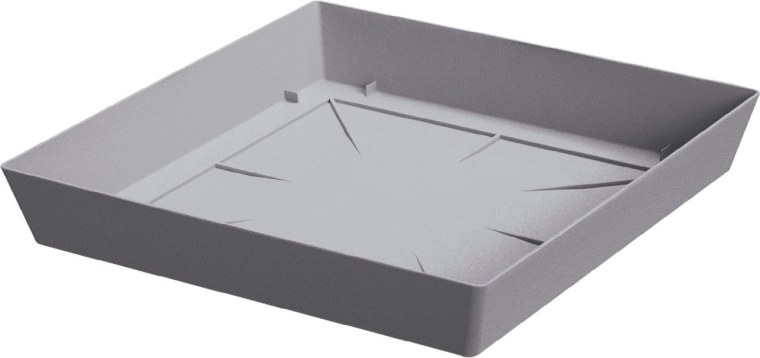 Plastična podloška za cvjetnjak LOFLY Square 16,5 cm – sivi kamen