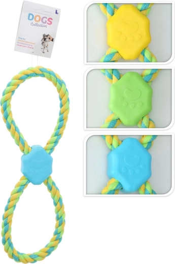 Igračka za psa – uže s TPE drškom i pamučnom užadi