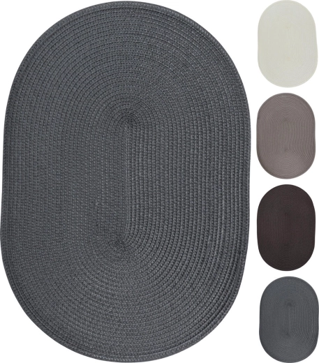 Ovalni plastični podmetač 44,5 × 29,5 cm – mješavina boja