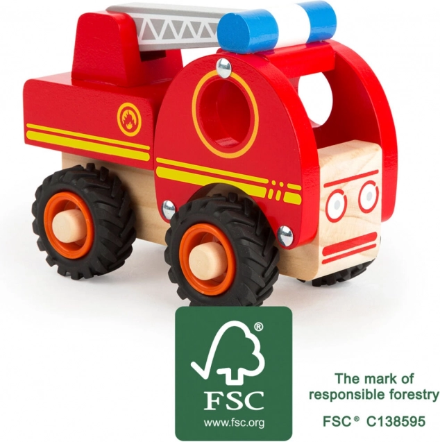 Drveni vatrogasni kamion s ljestvama