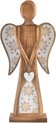 Božićna dekoracija anđeo Mango White 60 cm