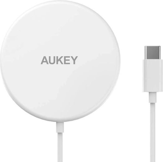 Aukey Aircore Magnetic LC-A1 bijeli bežični punjač MagSafe Qi 15 W USB-C