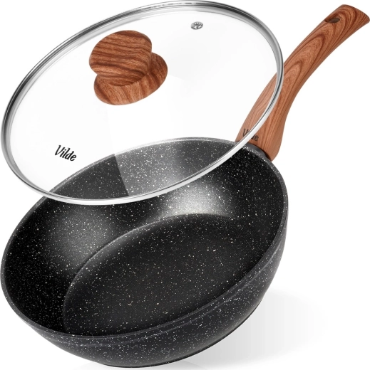 Granitna tava sa staklenim poklopcem GRANITICA WOOD 24 cm, 2,2 l