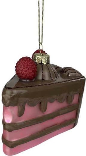 Božićni ukras – staklena torta 8,8 × 6,7 × 8,3 cm