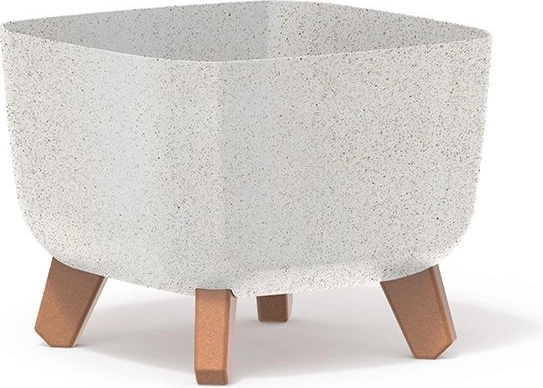 Žardinijera Gracia Square Eco Wood 24 × 24 cm – bijela