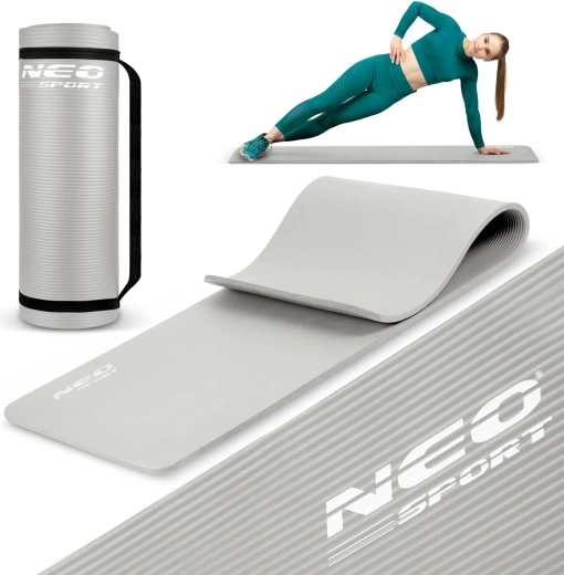 Prostirka za vježbanje NEO SPORT 183 × 60 cm siva