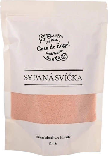 Ružičasti granulirani vosak za svijeće s 4 fitilja (250 g)