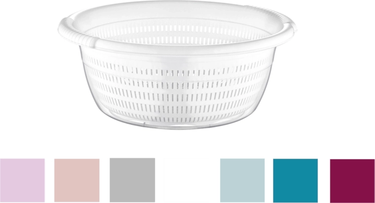 Posuda s integriranim ocjeđivačem 6 l prozirna Emerald