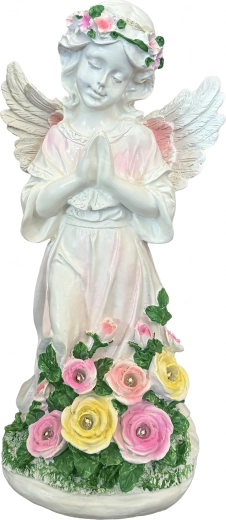 solarna vrtna anđeoska figurica s LED osvjetljenjem – dekorativna skulptura i svijećnjak