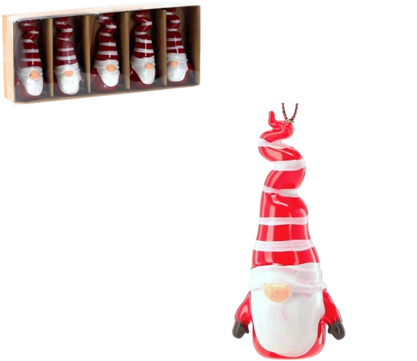 Set božićnih ukrasa – vilenjaci 10 cm, 5 kom