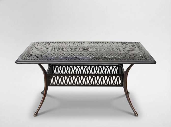 Aluminijski vrtni stol Hastings, antička brončana, 150 × 90 × 73 cm