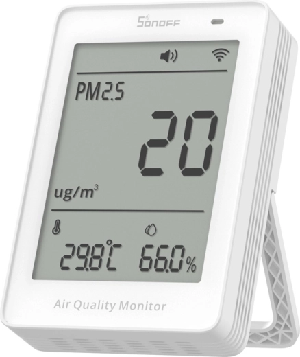 Sonoff AirGuard Wi‑Fi LCD monitor kvalitete zraka PM2.5/PM10