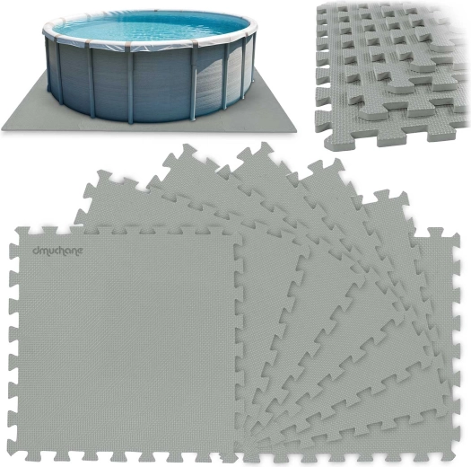 Pjenasta podloga za bazen puzzle 50 × 50 cm, 8 kom (1,9 m²) – DMUCHANE