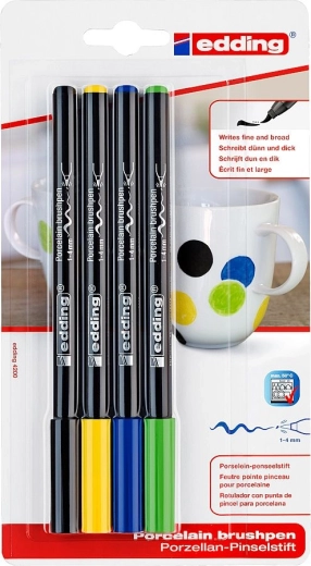 Markeri za porculan Edding 4200, set hladnih boja, 4 kom