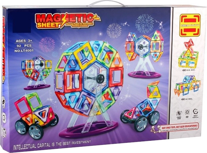 Magnetička građevna set Magnetic Sheet 92 dijelova