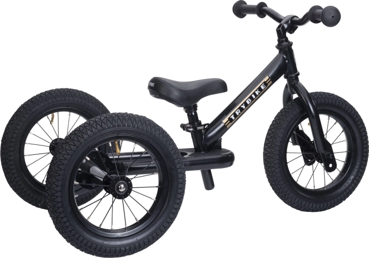 Trybike 2u1 dječja guralica i tricikl crni