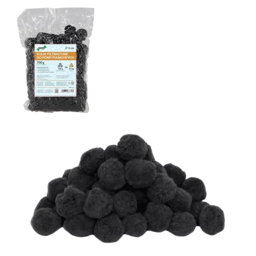 Filtarske kuglice crne 5 cm za pješčane filtre 700 g