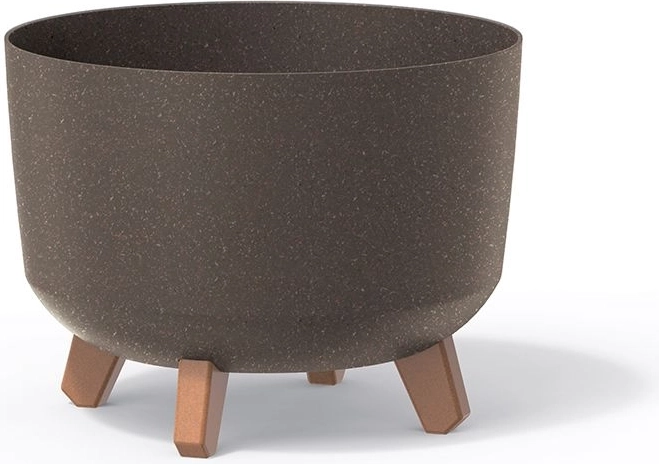 Posuda za cvijeće na nogicama Gracia Standard Eco Wood 34 cm – kava