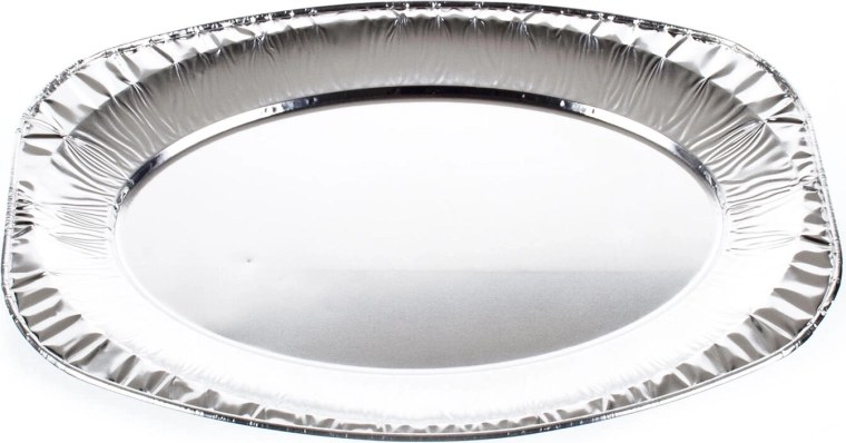 Poslužavni ovalni aluminijski pladnjevi 43,5 × 29 cm, 2 kom