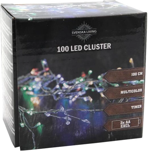 Svjetlosni lanac s timerom, 100 LED, grozd 100 cm