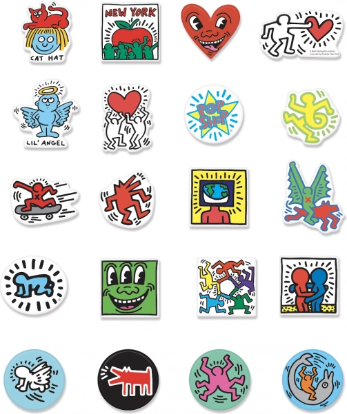 Vilac drvene magnete KEITH HARING, set 20 kom