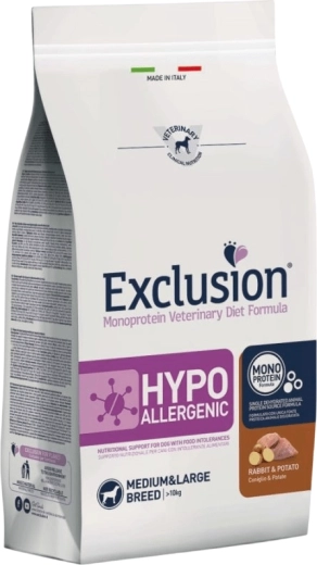 Exclusion Hypoallergenic hrana za pse srednjih i velikih pasmina kunić i krumpir 2 kg