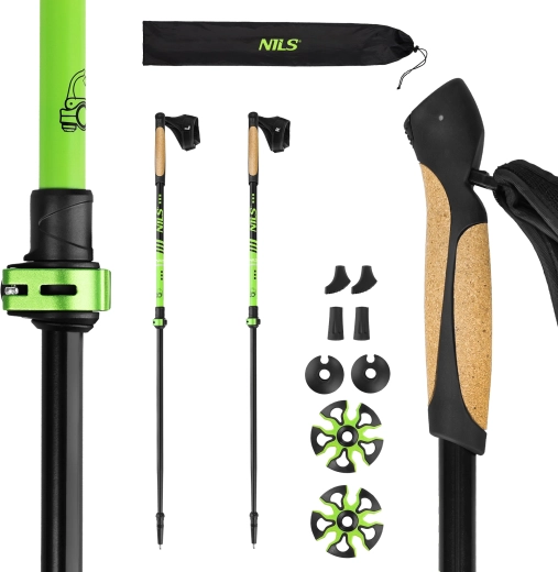 Nordic walking štapovi NILS s plutenom ručkom i brzim zatvaračima