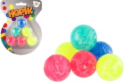 Hopík/loptica 3 cm 6 kom mramorne na kartici