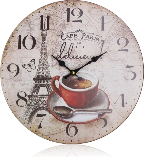 Zidni sat CAFE PARIS 34 cm