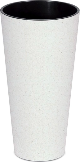 Lončanica Tubus Slim Eco Wood s uloškom 25 cm – bijela