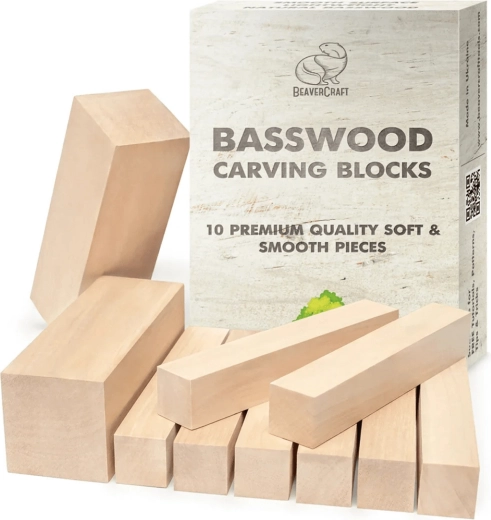 Set lipovih blokova za rezbarenje 10 kom BEAVERCRAFT