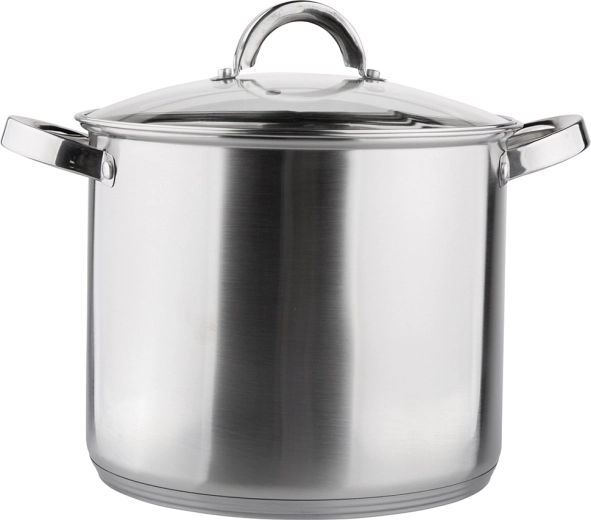 Visoki nehrđajući lonac Fabio 24 cm, 8,5 l sa staklenim poklopcem