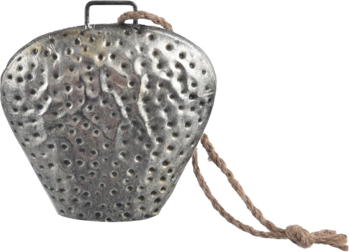 Viseće metalno zvono u srebrnoj boji 15 cm