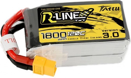 Baterija Tattu R-Line 1800mAh 14,8V LiPo 120C 4S1P XT60