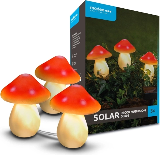 Modee dekorativne solarne LED lampe u obliku gljiva, 3 kom