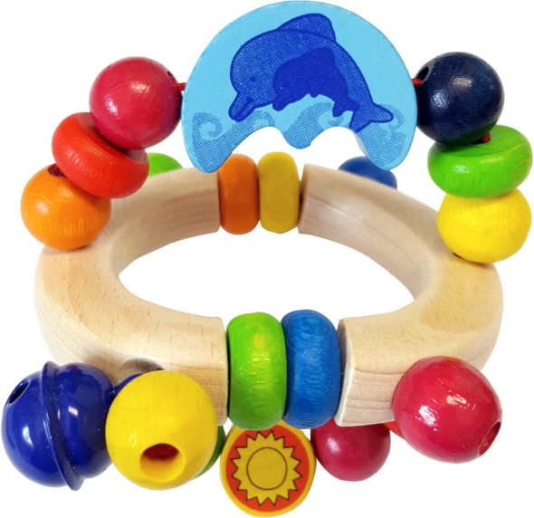 Drvena zvečka s dupinom