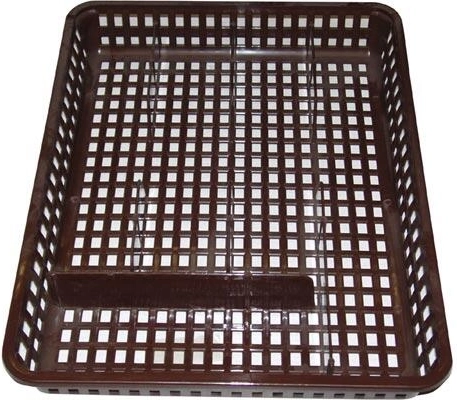 Široka ladica za pribor 35 × 26 × 4,5 cm, smeđa plastika