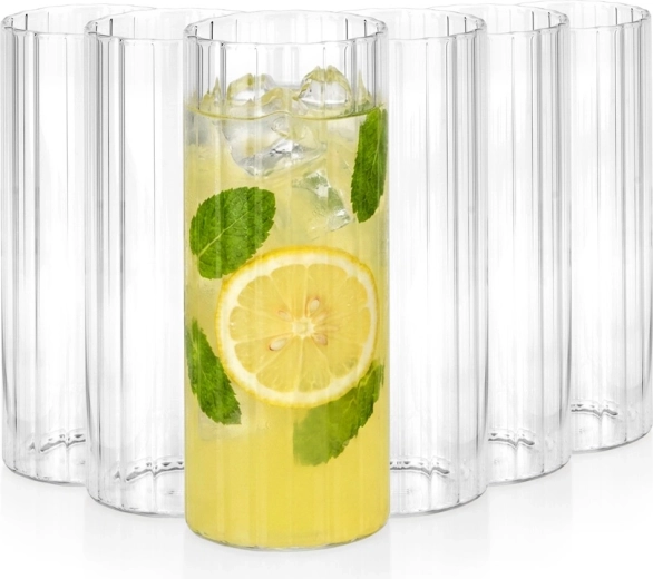 Vilde rebraste čaše za napitke 460 ml, 6 kom