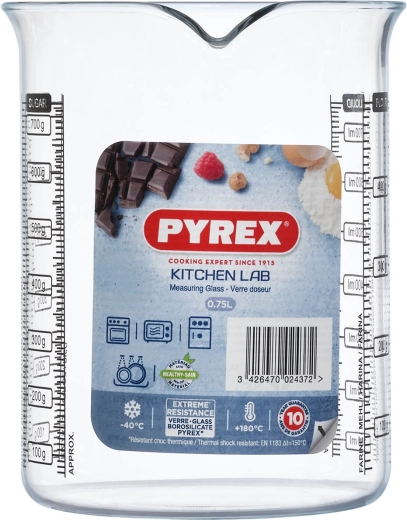 Staklena mjerna posuda PYREX 0,75 l