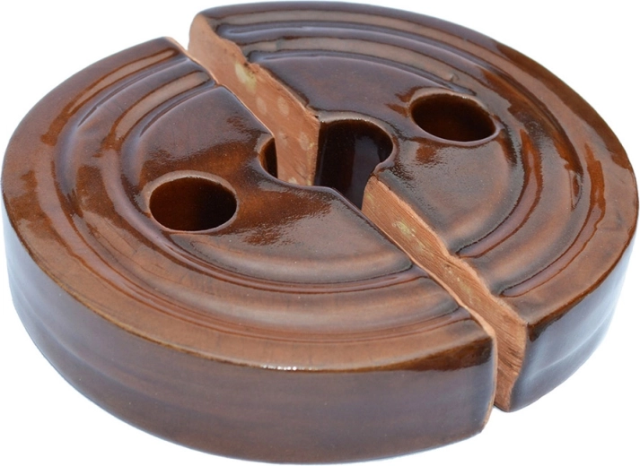 Set od dva pritisna kamena od keramike (kamenine) 17 cm