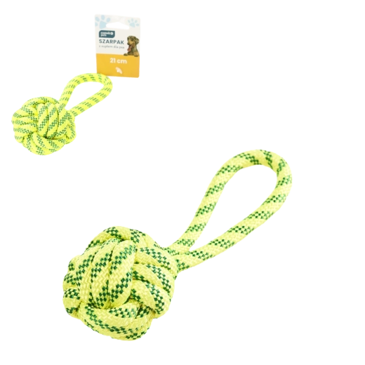 Pleteno potezalo za pse s dva čvora 21 cm