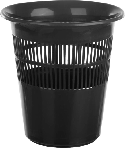 Okrugla plastična košara za papir crna 29 × 31,5 cm
