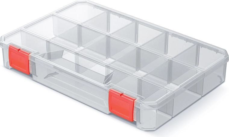 Organizator SQR BOX s prozirnim poklopcem 27,5 × 18,6 × 4,1 cm